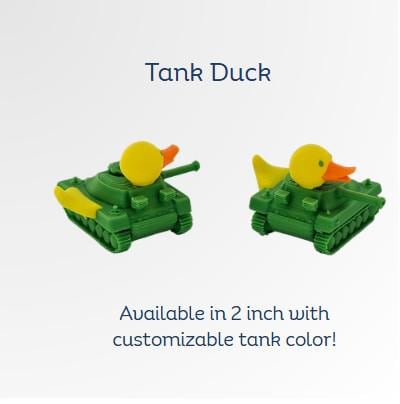 3D Printed Chibi Duck Tank – Cruise Hide-and-Seek Toy Gift