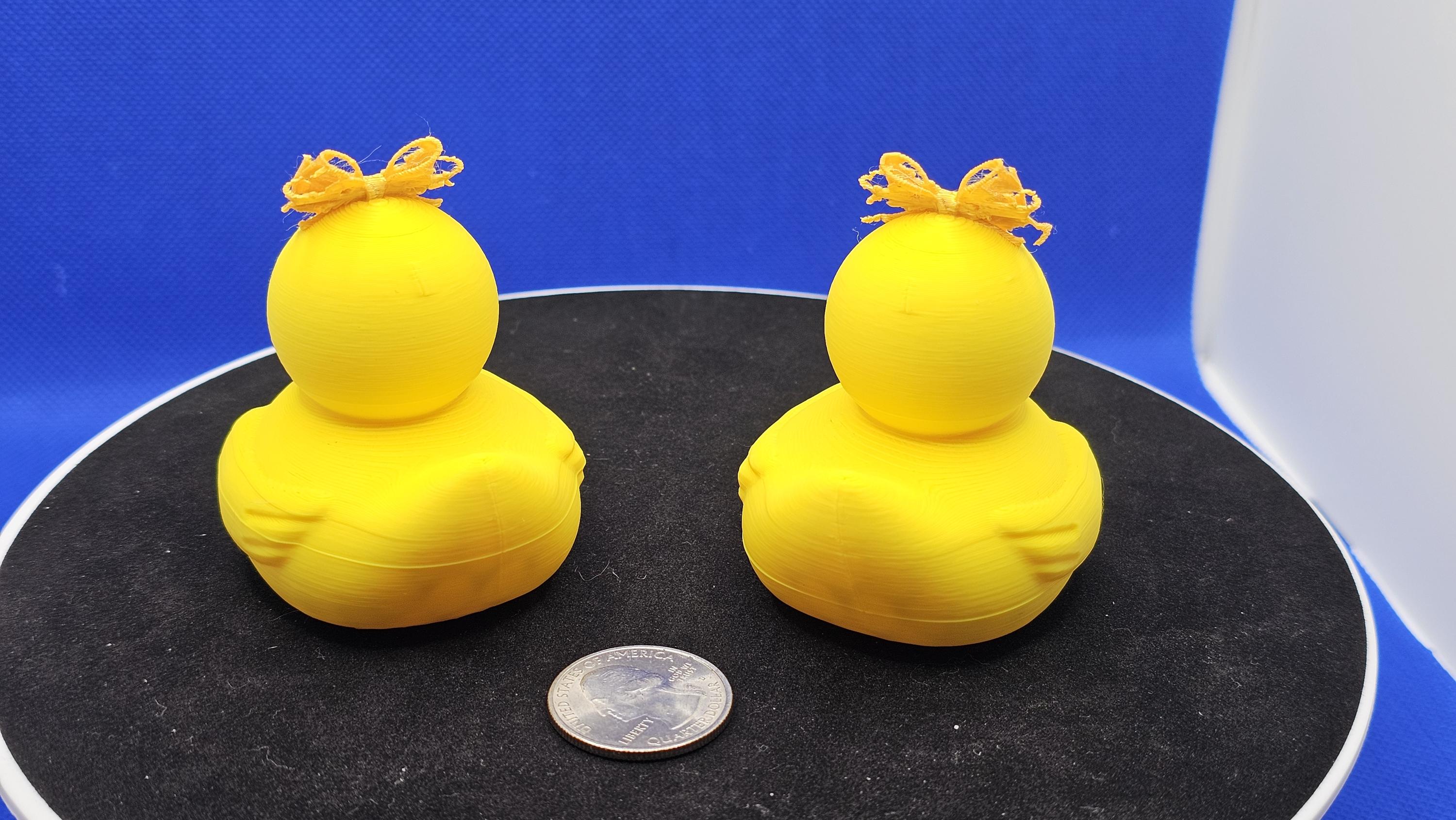 3D Printed Duck with a small Bow – Cruise Duck Hunt Collectible Toy