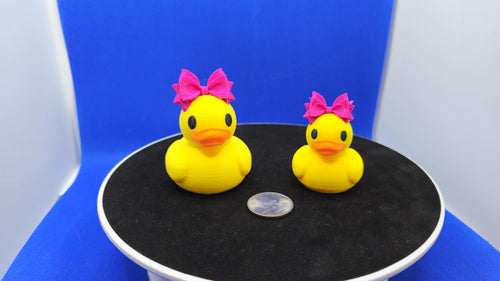 3D Printed Cruise Duck with Big Bow – Hide and Find Game Toy