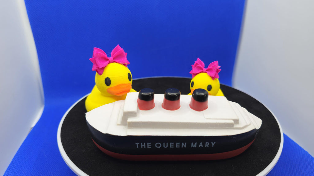 3D Printed Cruise Duck with Big Bow – Hide and Find Game Toy