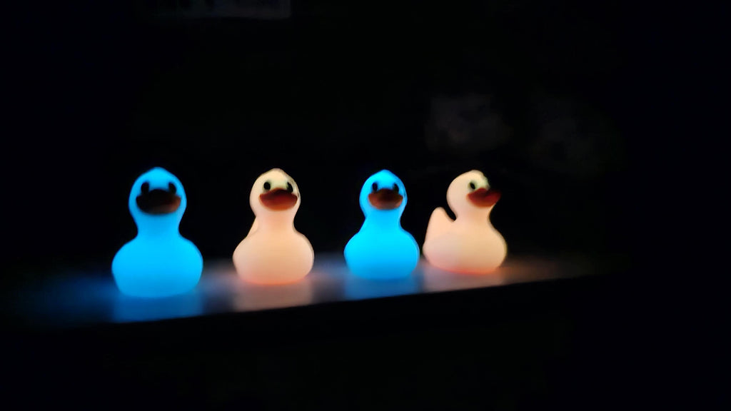 Tiny Pastel Glow in the Dark Ducks • Mini Cruise Duck Hunt Hide and Find Gifts
