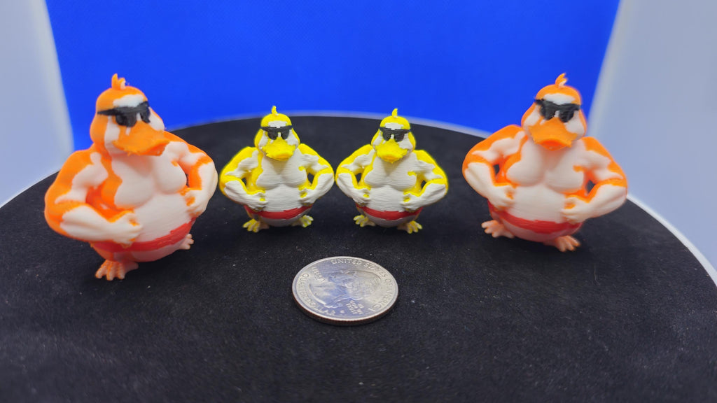 Muscle Duck Toy • 3D Printed Strongman, Cruise Hide & Seek Duck