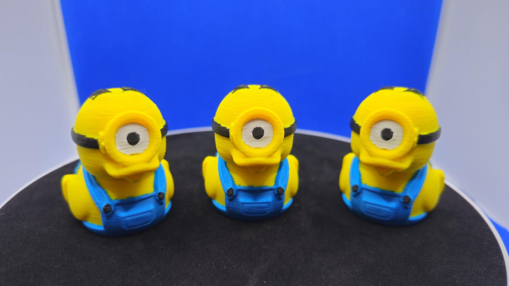 Stuart Minion Duck Figurine – Yellow Blue Character Toy for Cruise Ducks, Gifts, Decor