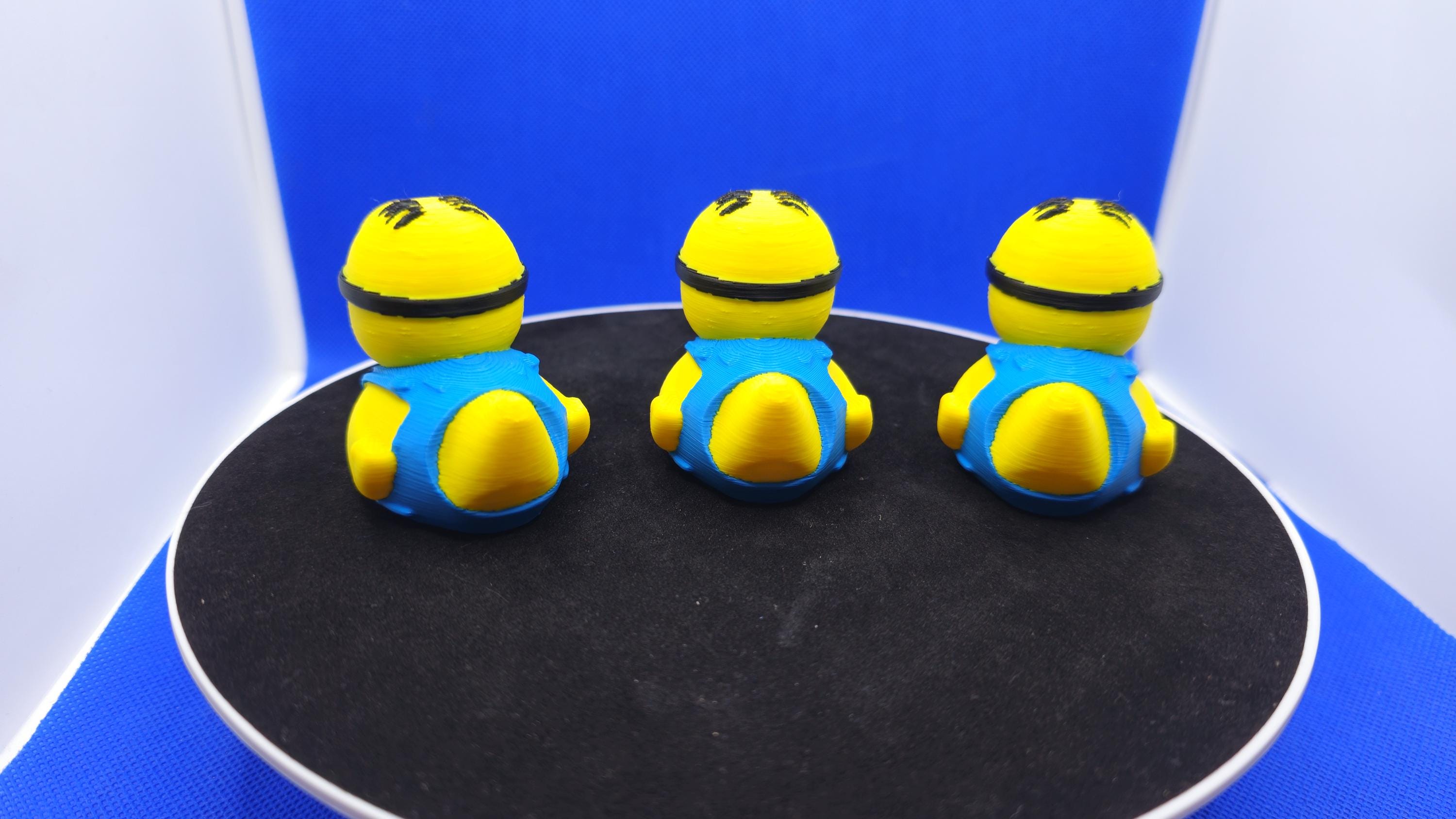Stuart Minion Duck Figurine – Yellow Blue Character Toy for Cruise Ducks, Gifts, Decor