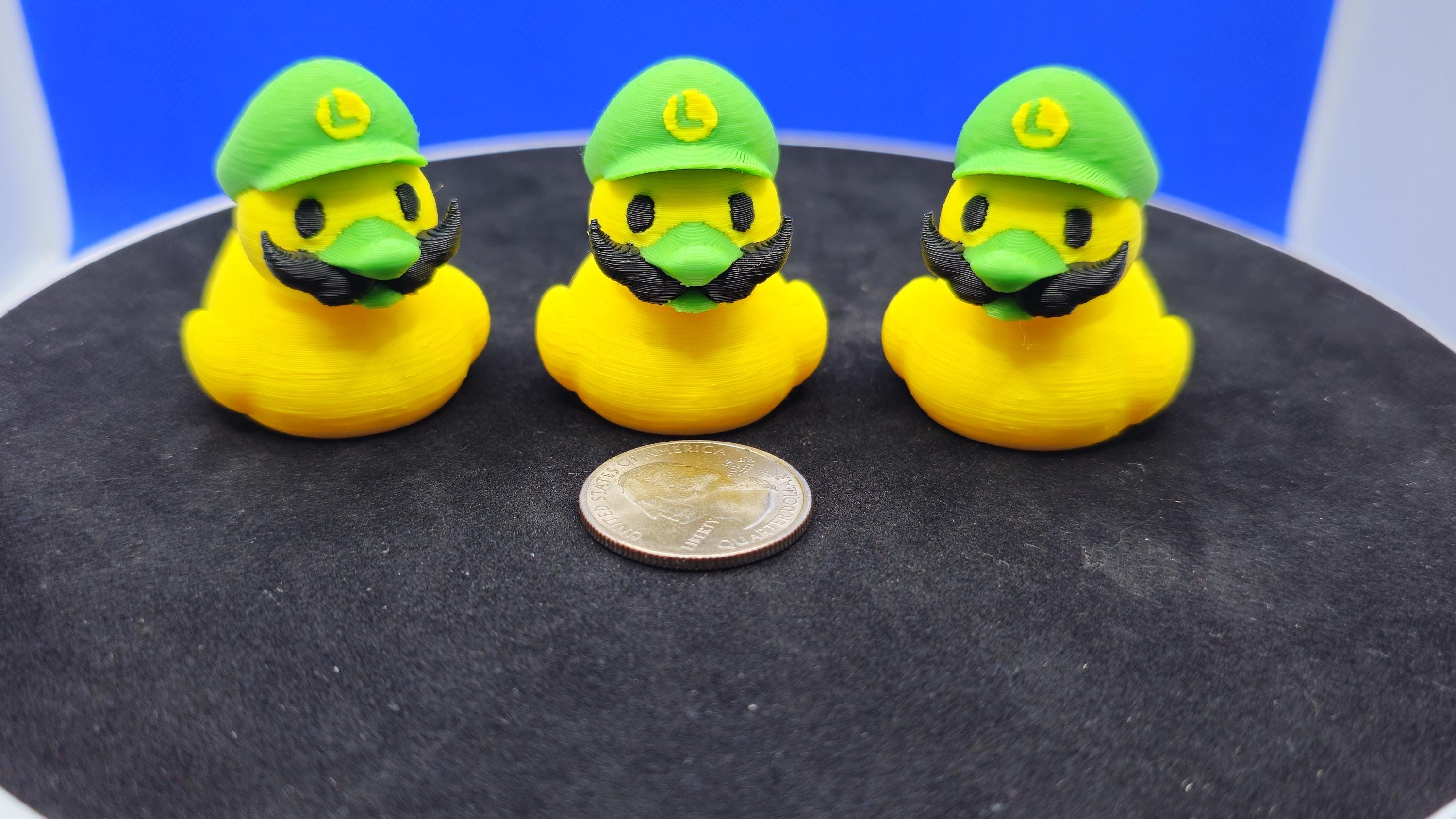 Luigi-Style Green Hero Duck Figurine • PLA Collectible for Cruise Fun