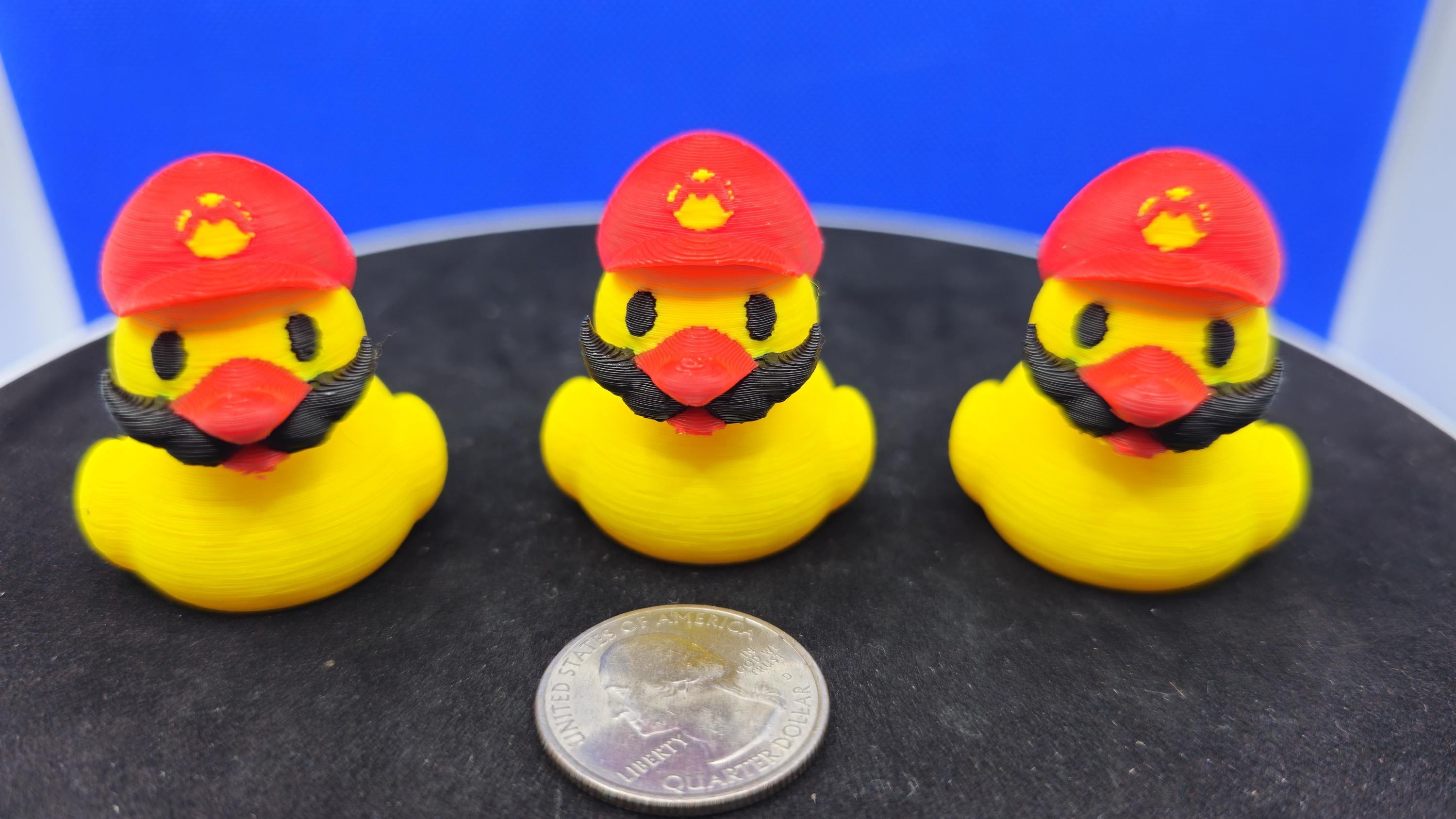 Mario-Style Red Hero Duck Figurine • PLA Collectible for Cruise Duck Hunt
