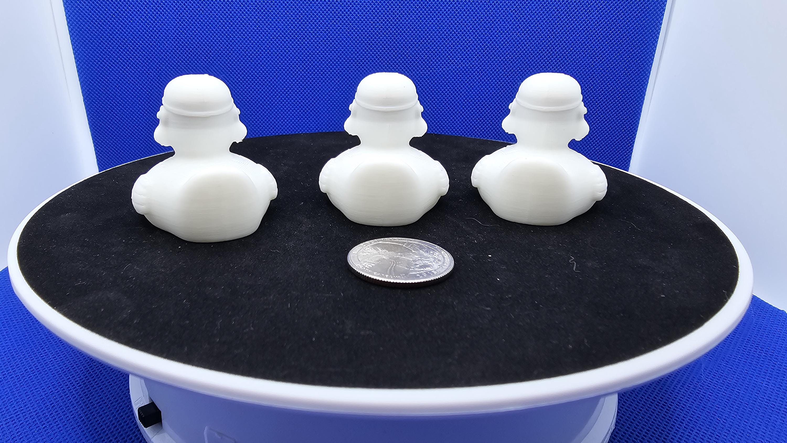 Storm Trooper Duck Figurine • White Armor Space Soldier Mini • Cruise Duck Hunt Gift