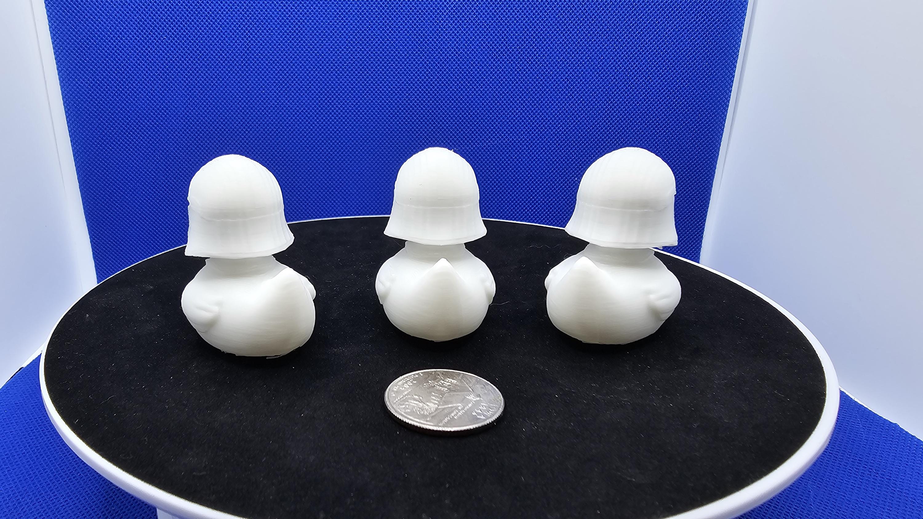 First Order trooper Duck Figurine • Sleek Armor, Sci-Fi Collectible