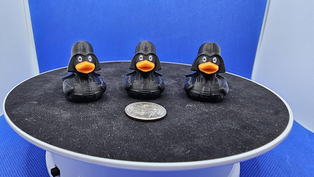 Dark Vader Duck Figurine • Black Armor Villain Collectible • Sci-Fi Cruise Duck Hunt Gift