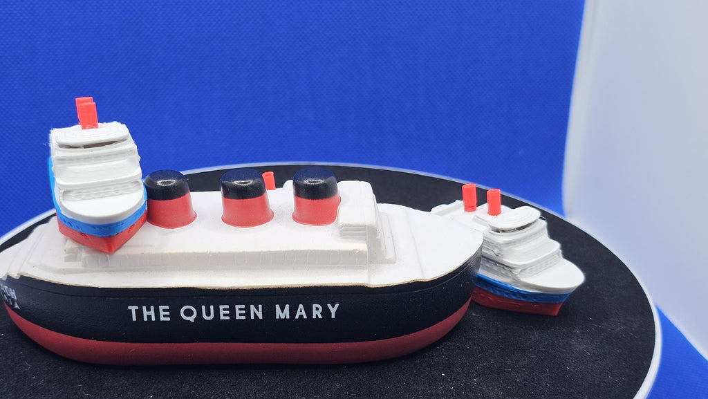 3D Printed Mini Cruise Ship, Patriotic Party Boat, Nautical Decor, Duck Hunt Collectible