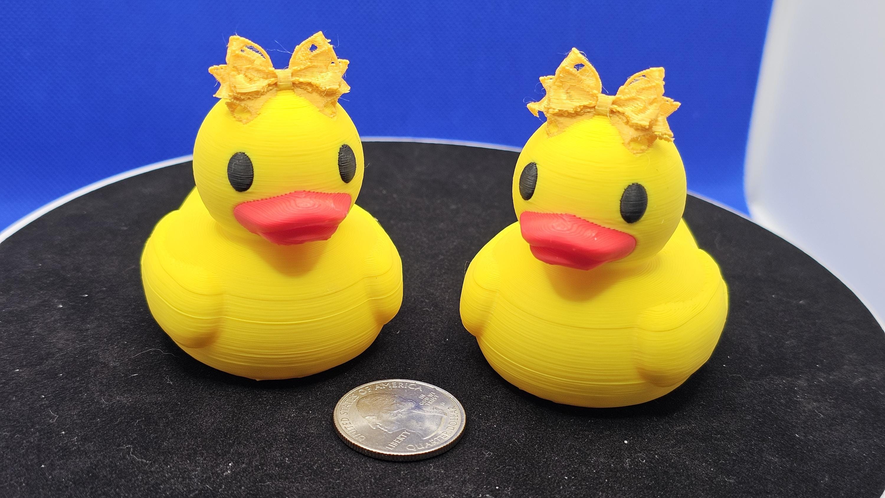 3D Printed Duck with a small Bow – Cruise Duck Hunt Collectible Toy