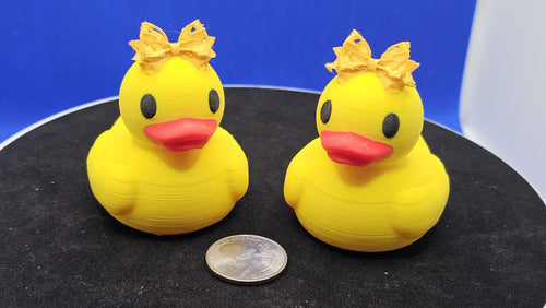 3D Printed Duck with a small Bow – Cruise Duck Hunt Collectible Toy