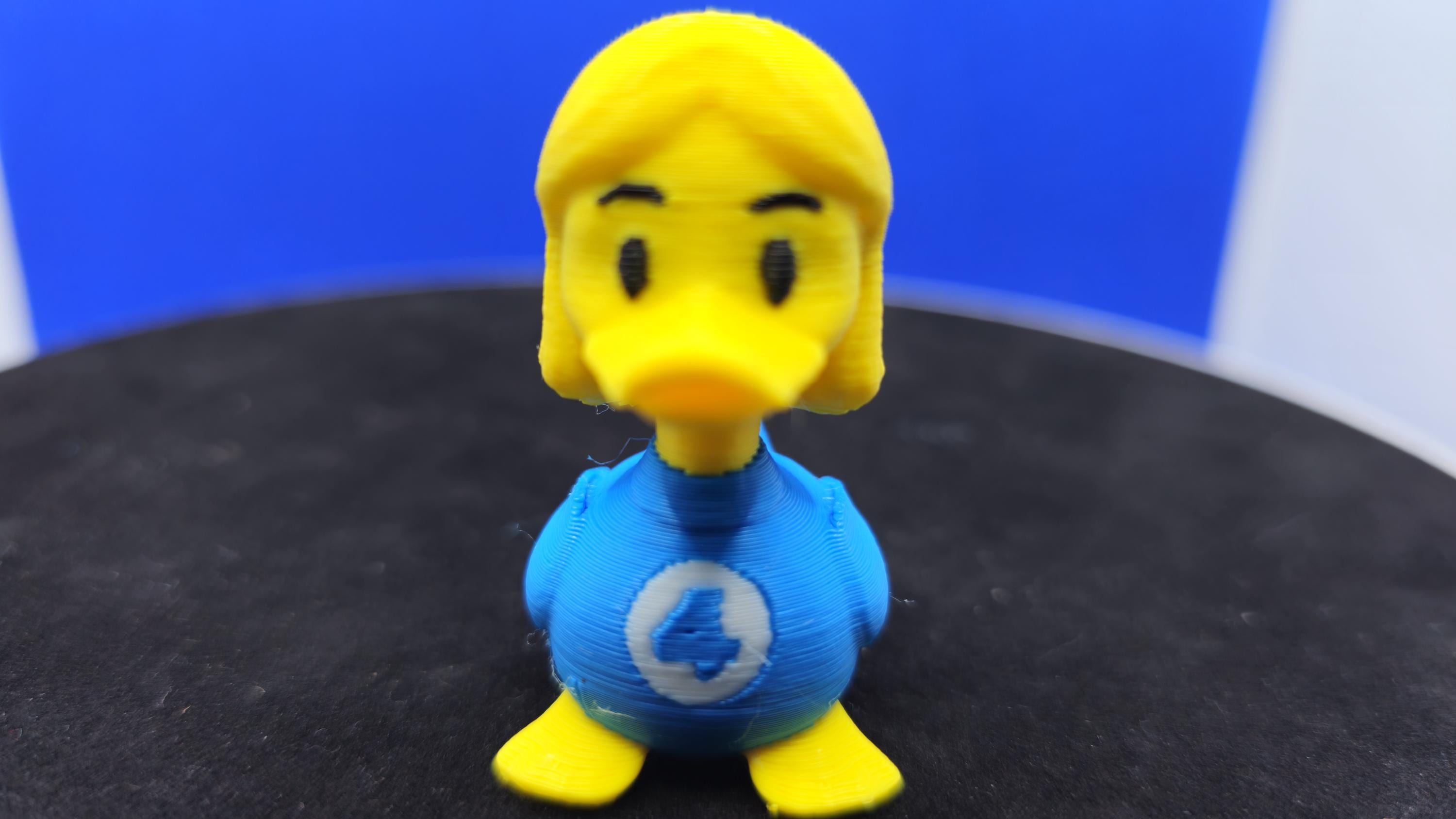 Mrs. Invisible Duck Figurine – Blue Hero PLA Collectible for Cruise Hunting