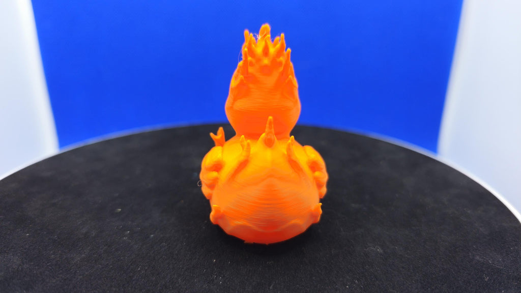 Human Torch Duck — Fiery Orange Hero Duck Figurine
