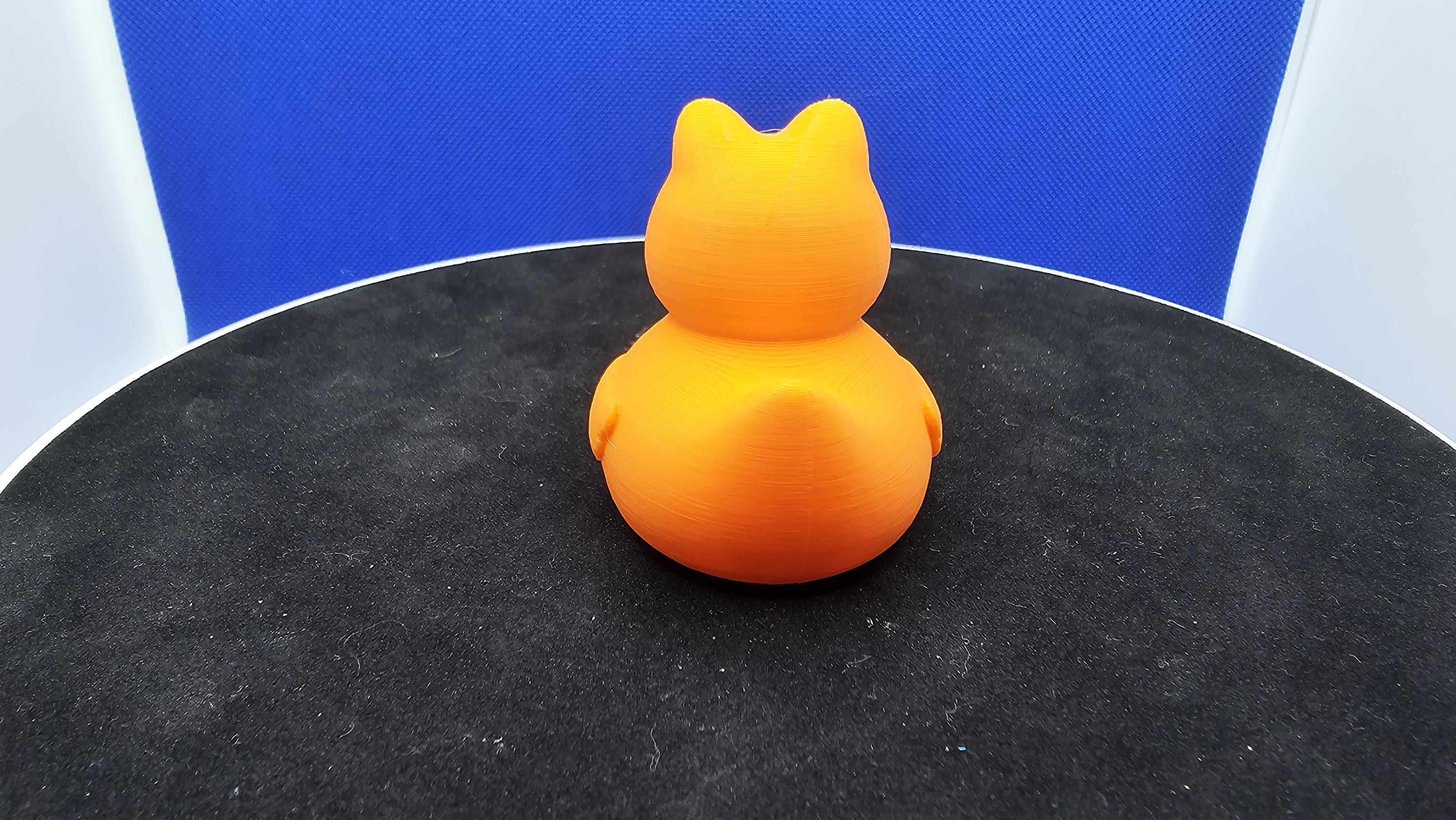 Garfield Cat Duck Hybrid, 3D Printed Orange Chibi Toy, Cat Lover Gift