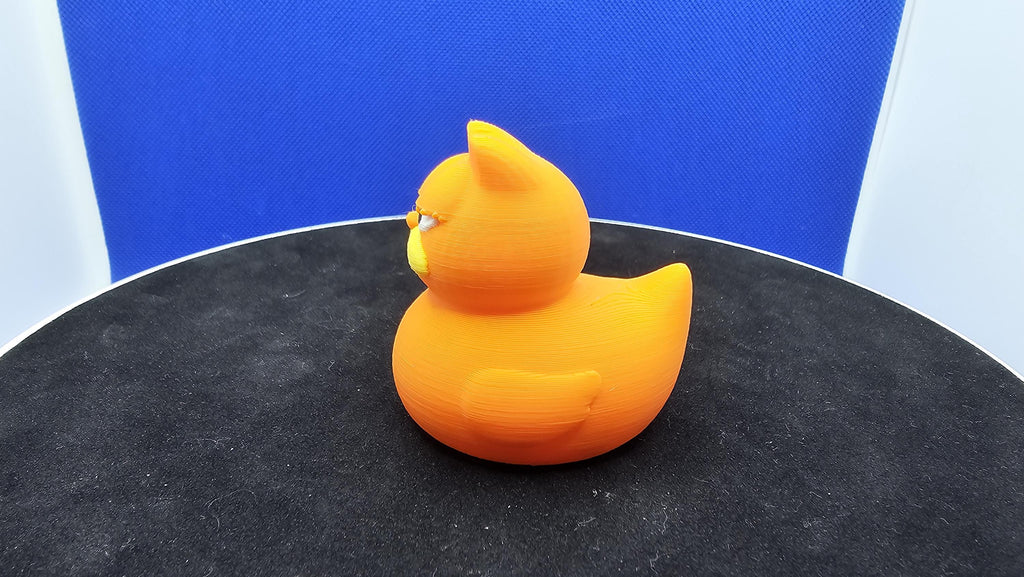 Garfield Cat Duck Hybrid, 3D Printed Orange Chibi Toy, Cat Lover Gift