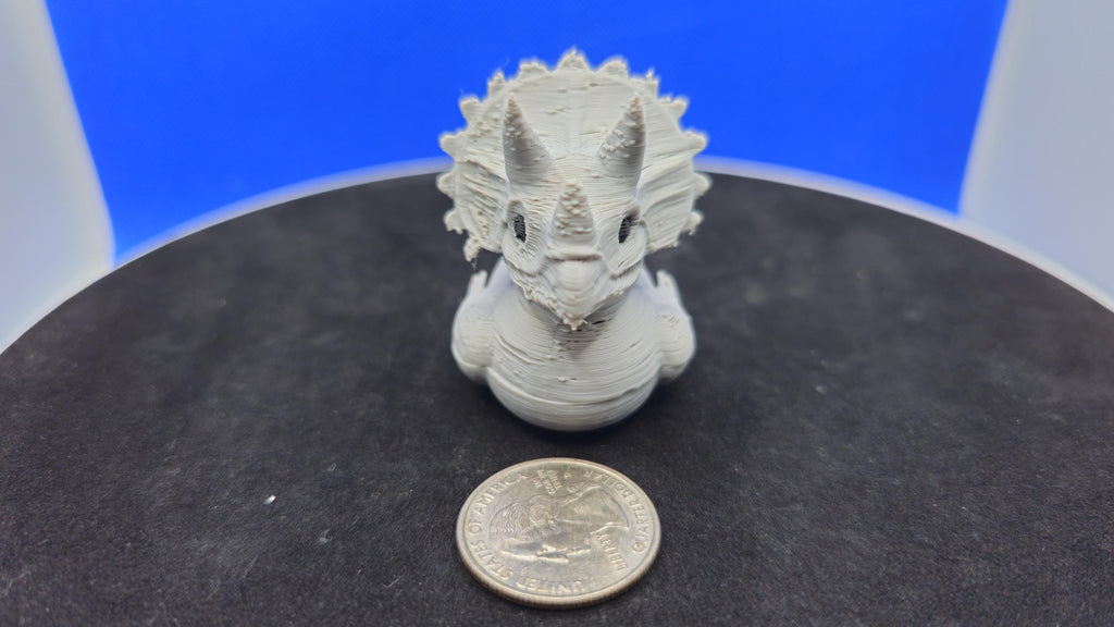 Triceratops Duck Toy: 3D Printed Dinosaur Mini Duck for Cruise Hunts