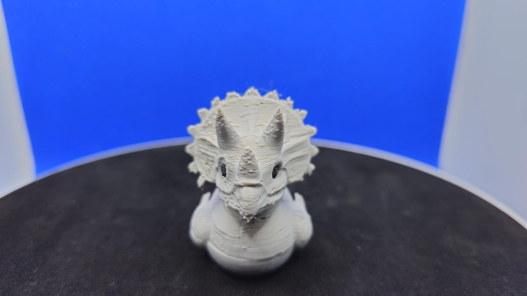 Triceratops Duck Toy: 3D Printed Dinosaur Mini Duck for Cruise Hunts
