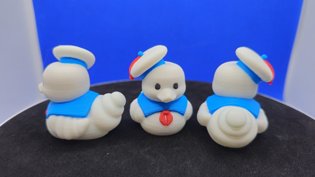 Marshmallow Sailor Duck, 3D Printed PLA Toy, Cruise Duck Hunt Collectible