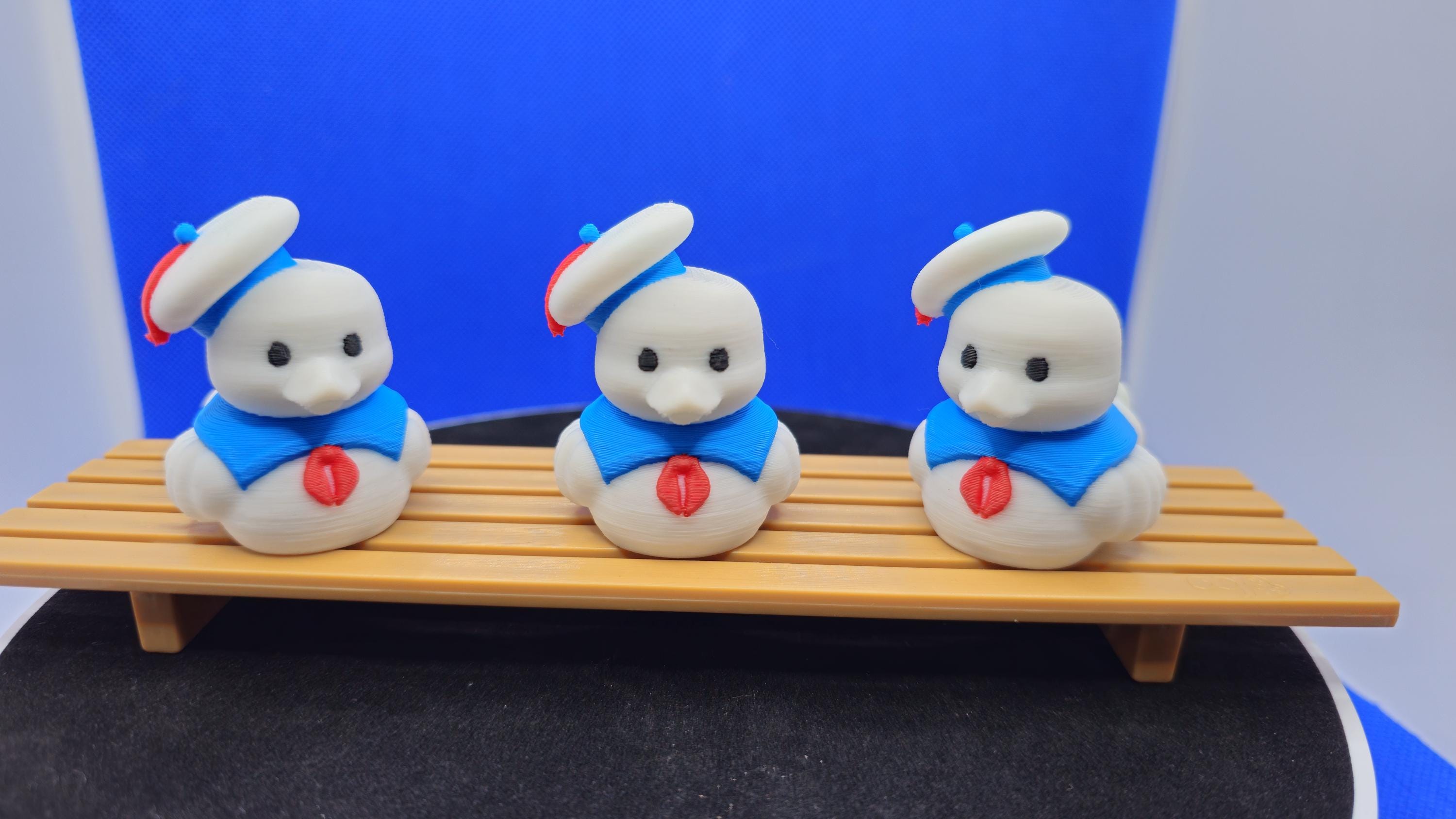 Marshmallow Sailor Duck, 3D Printed PLA Toy, Cruise Duck Hunt Collectible