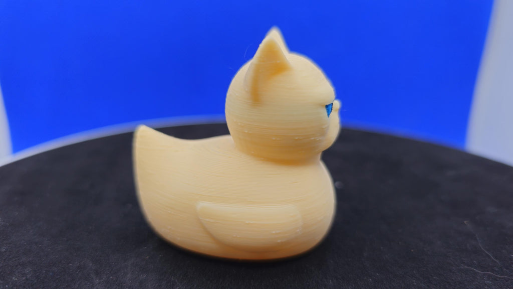 Grumpy Cat Duck Hybrid: 3D Printed Mini Figure, Cat Lover Gift