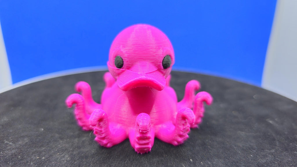 Ducktapus Mini Duck – 10-Arm Octopus Hybrid Figurine, 3D Printed Collectible Toy
