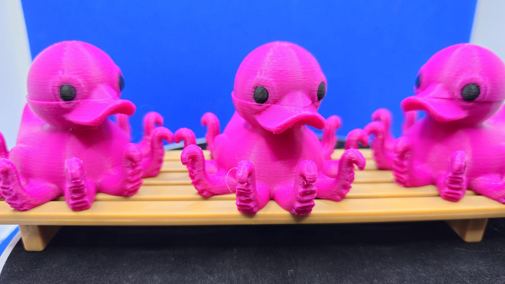Ducktapus Mini Duck – 10-Arm Octopus Hybrid Figurine, 3D Printed Collectible Toy