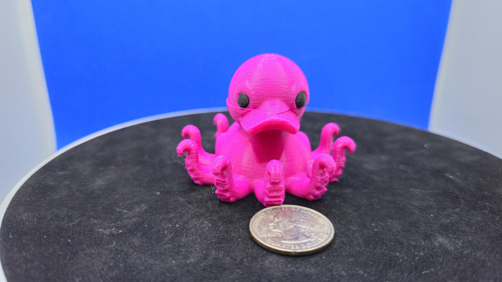 Ducktapus Mini Duck – 10-Arm Octopus Hybrid Figurine, 3D Printed Collectible Toy