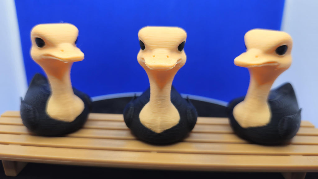 Ostrich Duck Figurine – 3D Printed Safari Hybrid Collectible Toy