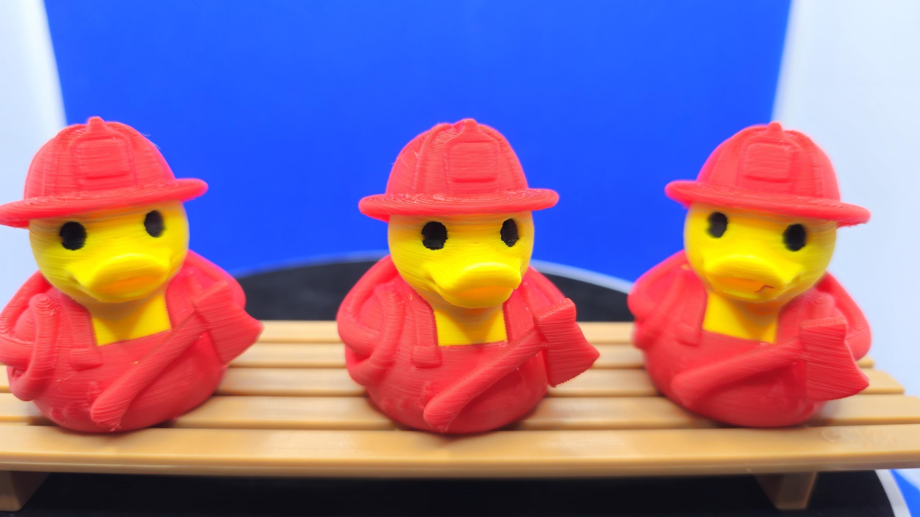 Fire Fighter Duck Figurine – Mini Hero for Cruise Duck Hunts, PLA Material