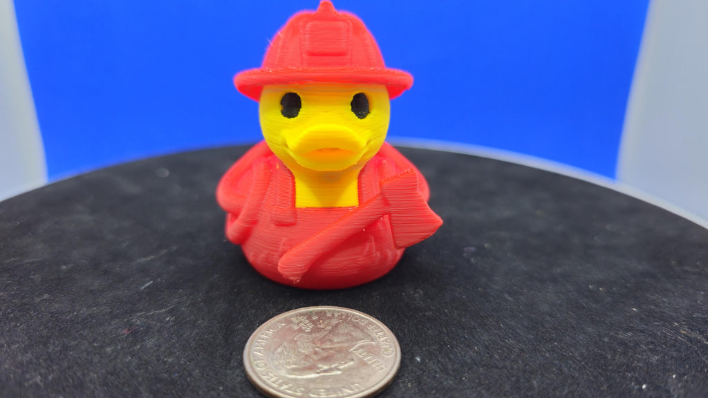 Fire Fighter Duck Figurine – Mini Hero for Cruise Duck Hunts, PLA Material