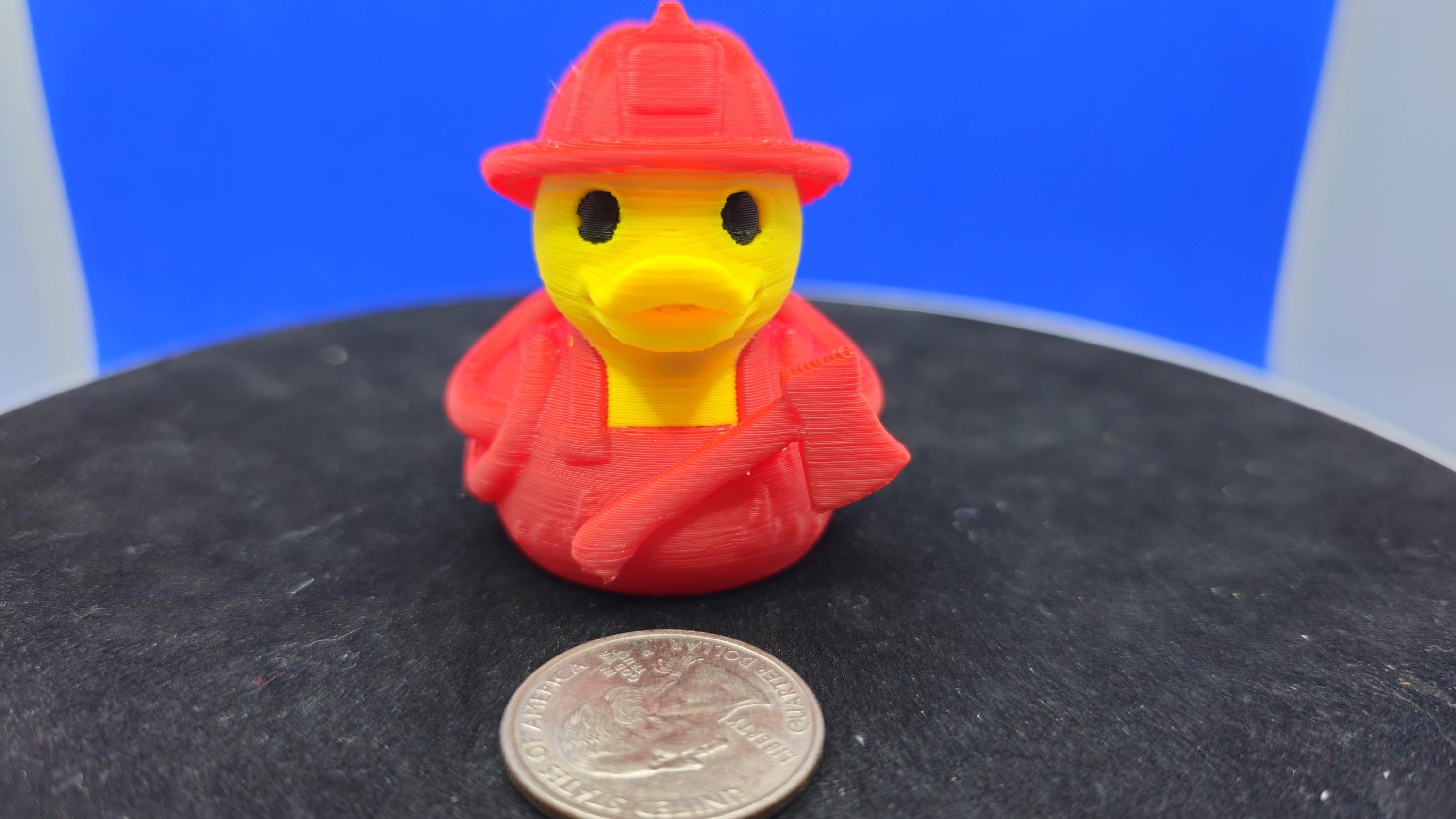 Fire Fighter Duck Figurine – Mini Hero for Cruise Duck Hunts, PLA Material
