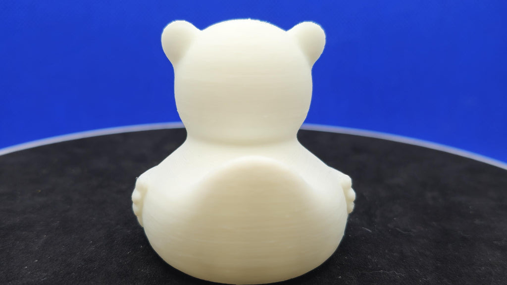 Polar Bear Duck Toy: 3D Printed Arctic Animal Collectible (2 inches)