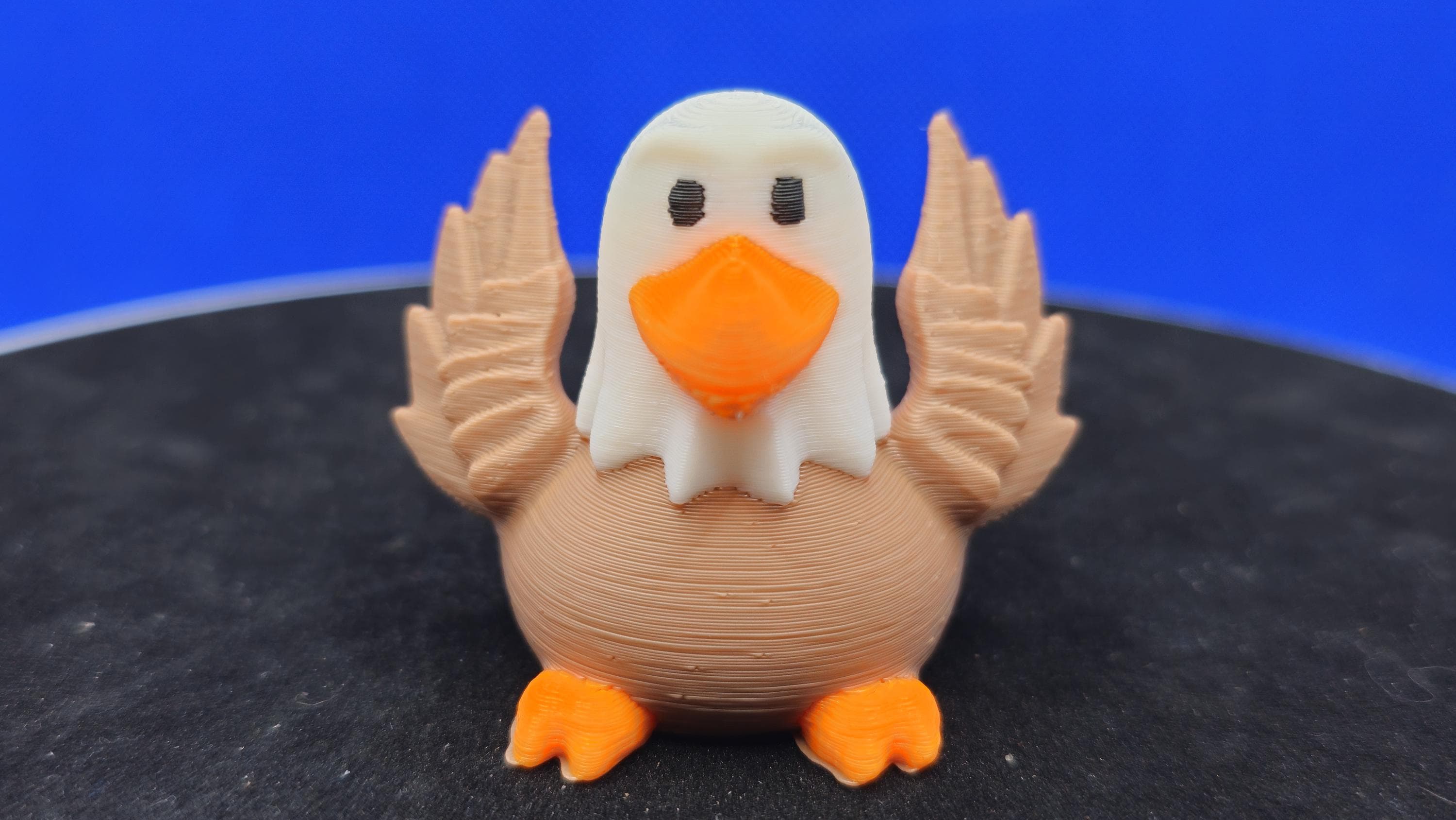Patriotic Bald Eagle Duck Figurine – 3D Printed PLA Collectible Toy