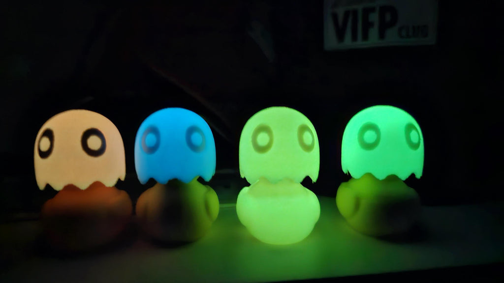 Glow in the Dark Arcade Ghost Ducks — Blinky, Pinky, Inky & Clyde (Choose Your Color)