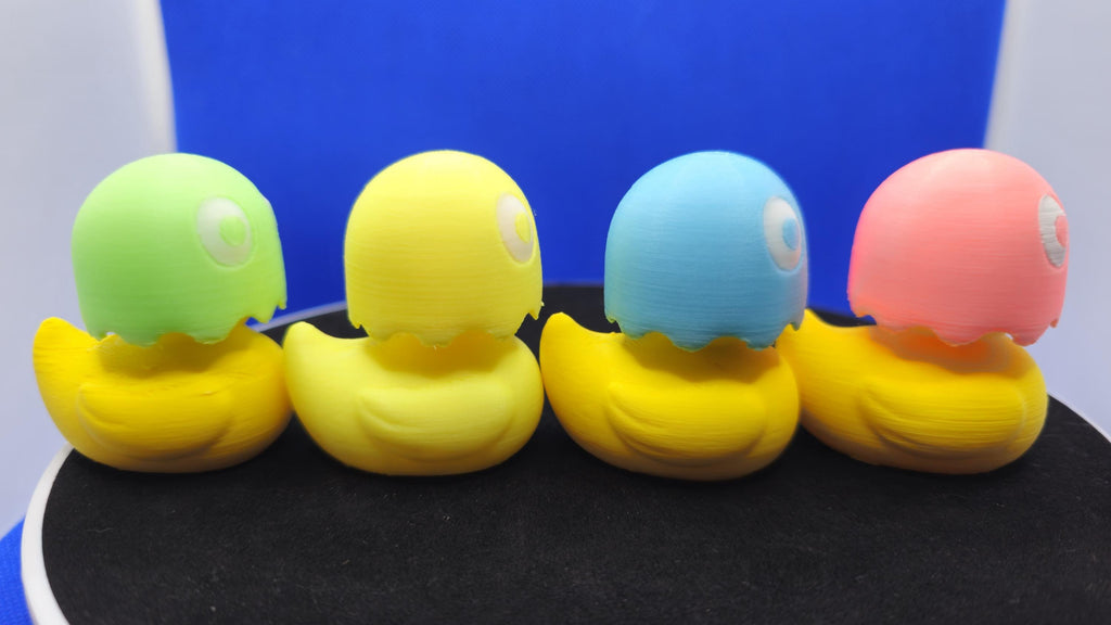 Glow in the Dark Arcade Ghost Ducks — Blinky, Pinky, Inky & Clyde (Choose Your Color)
