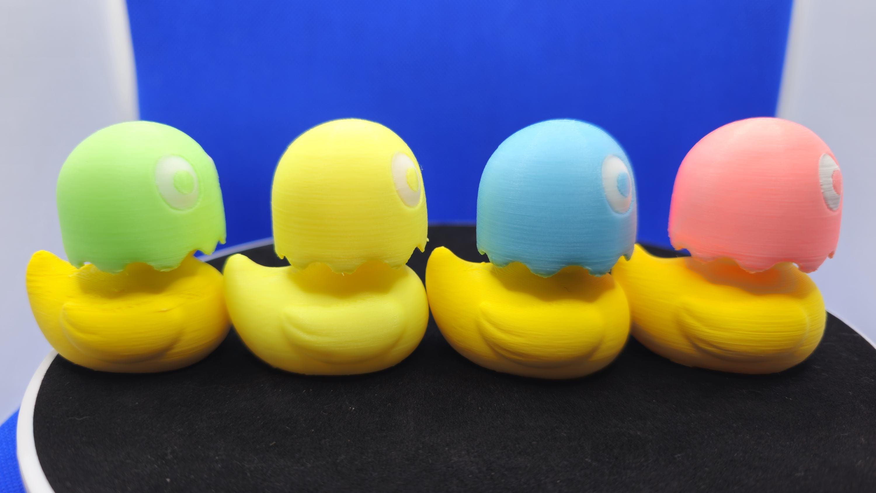 Glow in the Dark Arcade Ghost Ducks — Blinky, Pinky, Inky & Clyde (Choose Your Color)
