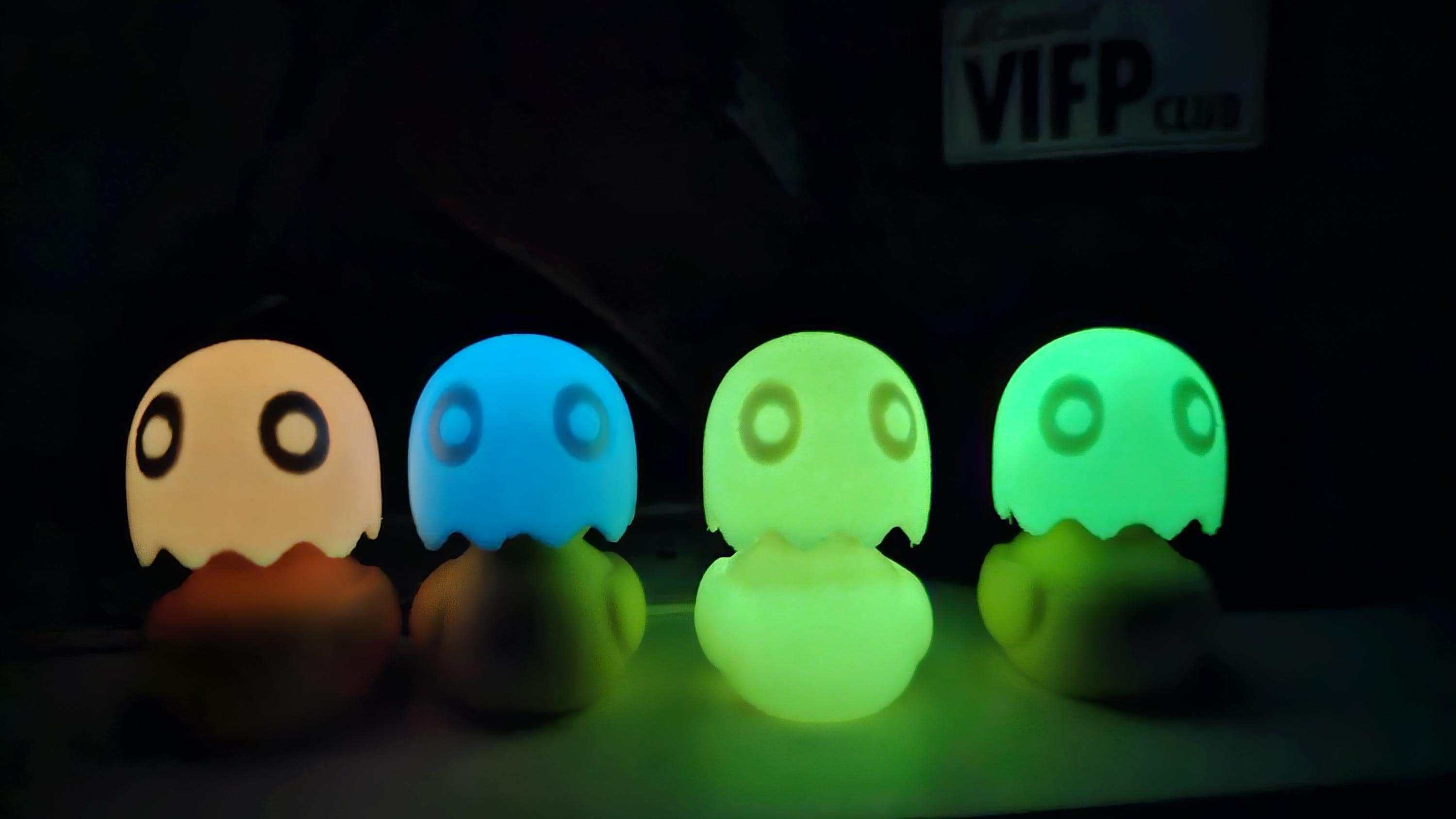 Glow in the Dark Arcade Ghost Ducks — Blinky, Pinky, Inky & Clyde (Choose Your Color)