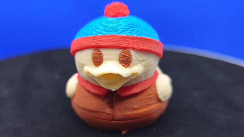 Stan-Style Mini Duck with Blue Hat, Desk Decor, Cruise Duck Hunt Collectible