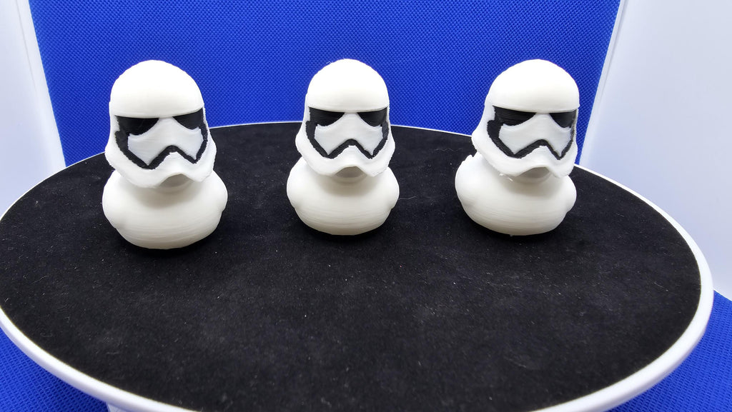 First Order trooper Duck Figurine • Sleek Armor, Sci-Fi Collectible