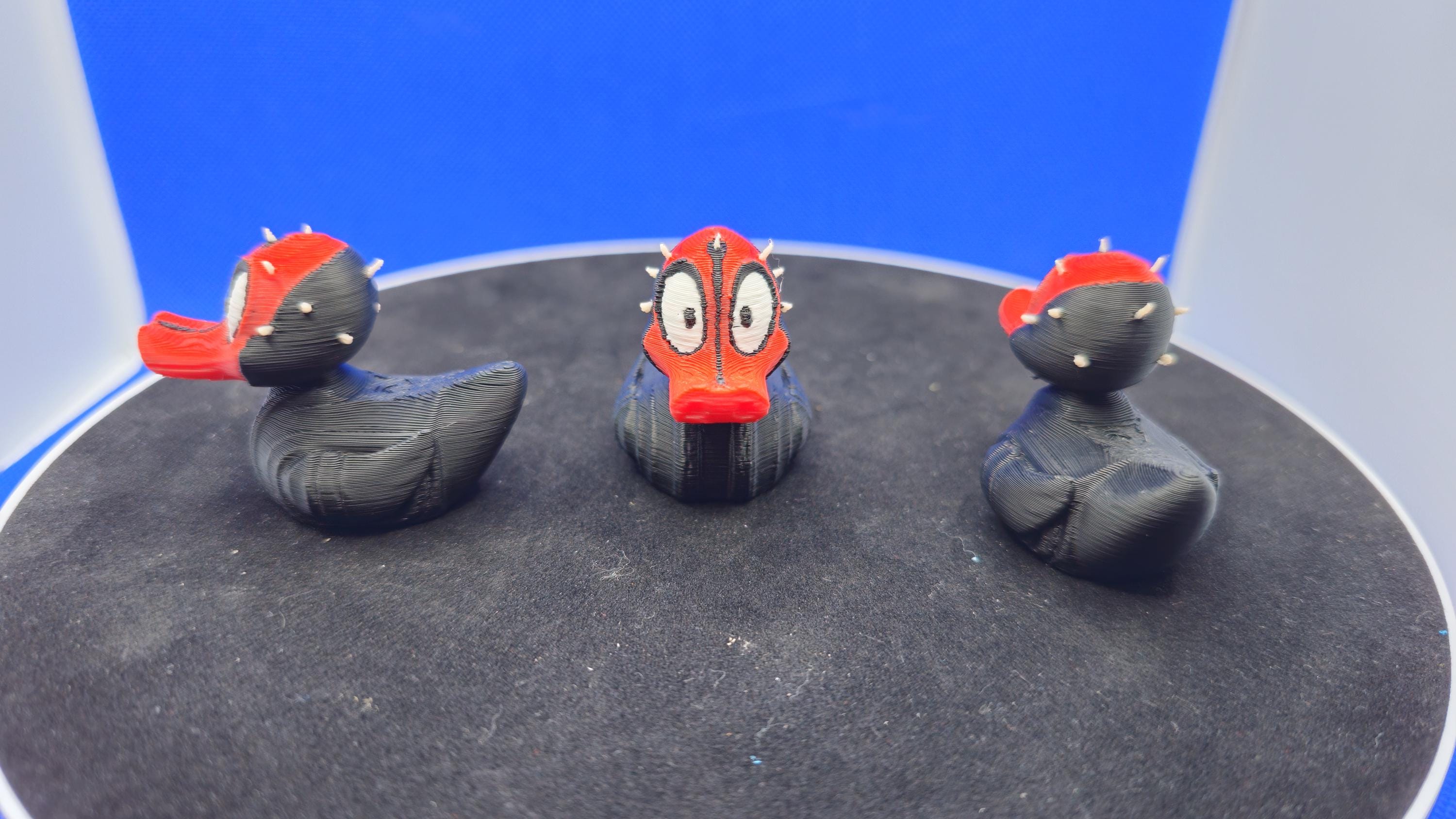 Dark Maul Inspired Duck Figurine • Red Black Villain Collectible • Sci-Fi Cruise Duck