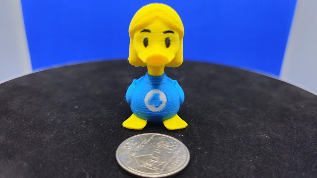 Mrs. Invisible Duck Figurine – Blue Hero PLA Collectible for Cruise Hunting