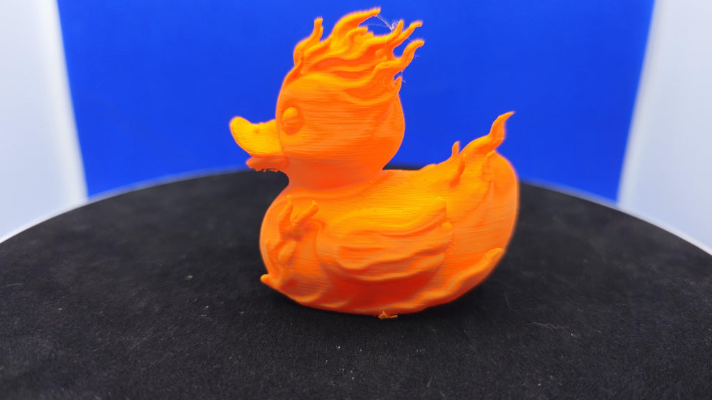Human Torch Duck — Fiery Orange Hero Duck Figurine