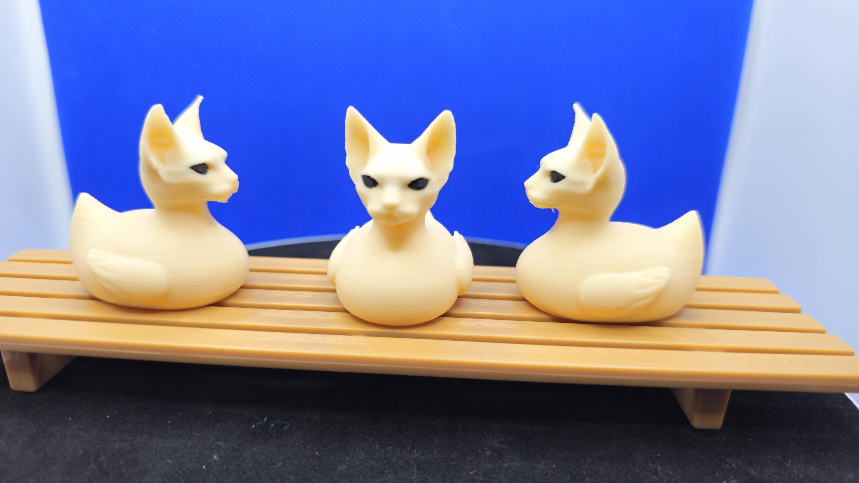 Sphynx Cat Duck Hybrid, 3D Printed Collectible, Cruise Duck Hunt Toy