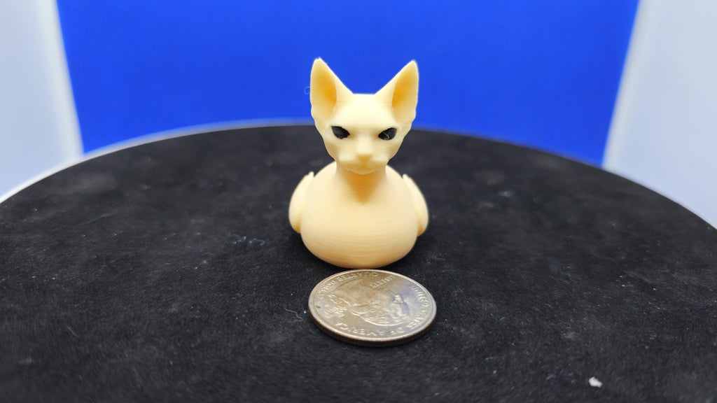 Sphynx Cat Duck Hybrid, 3D Printed Collectible, Cruise Duck Hunt Toy