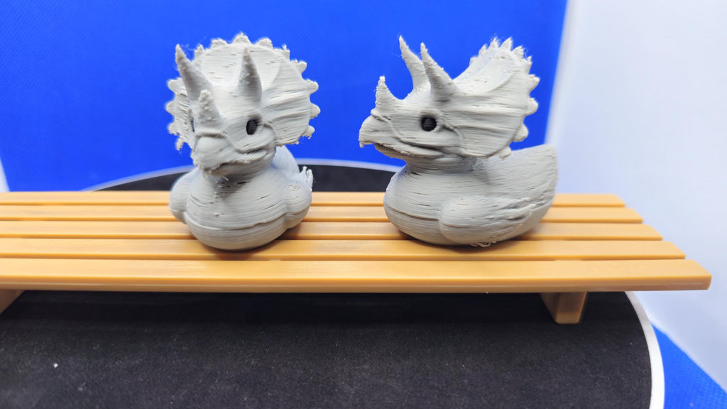 Triceratops Duck Toy: 3D Printed Dinosaur Mini Duck for Cruise Hunts