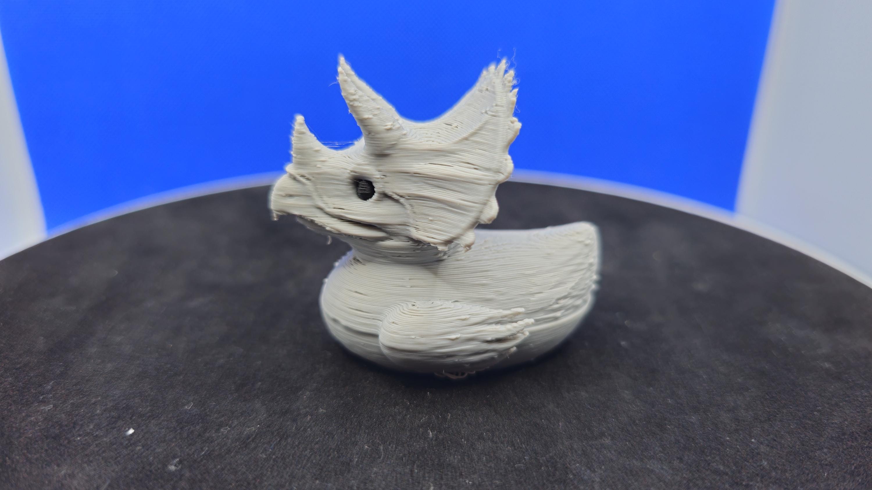 Triceratops Duck Toy: 3D Printed Dinosaur Mini Duck for Cruise Hunts