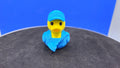 3D Printed Plumber Duck – Blue Overalls, Cap, Cruise Duck Hunt Toy