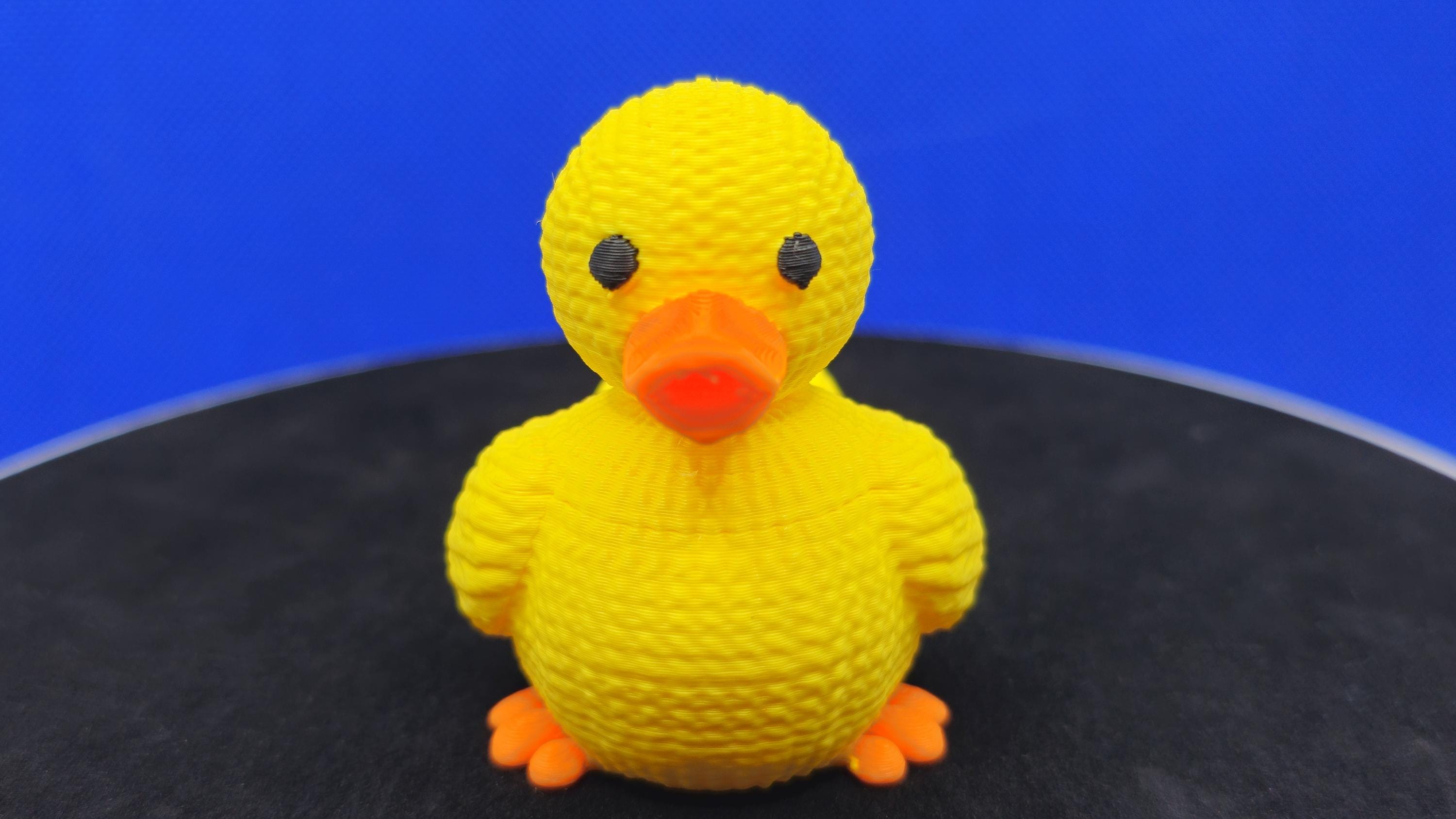 3D Printed Duck Figurine | Textured Yarn-Style, Cruise Duck Hunt Collectible
