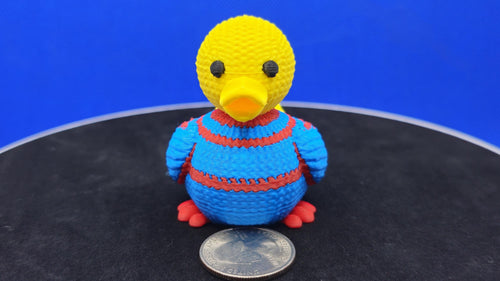 3D Printed Duck Figurine | Cozy Sweater, Cruise Duck Hunt Collectible